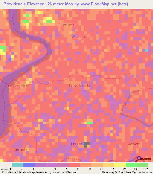 Providencia,Ecuador Elevation Map