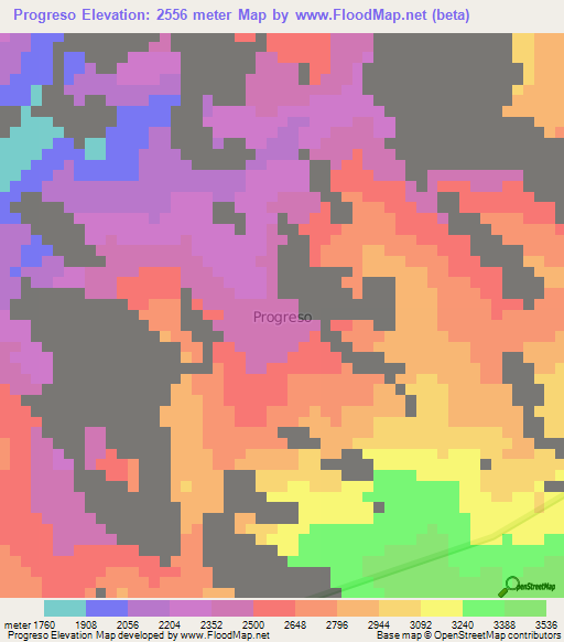 Progreso,Ecuador Elevation Map