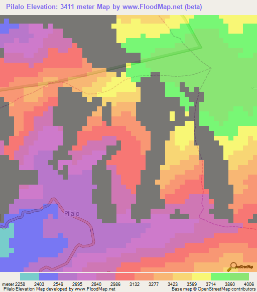 Pilalo,Ecuador Elevation Map