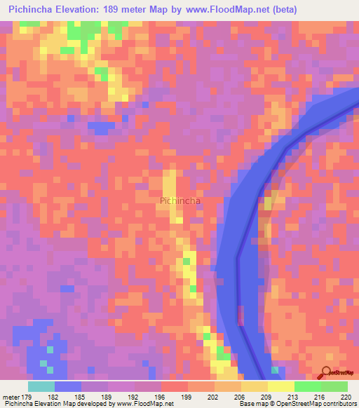 Pichincha,Ecuador Elevation Map