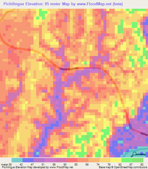 Pichilingue,Ecuador Elevation Map