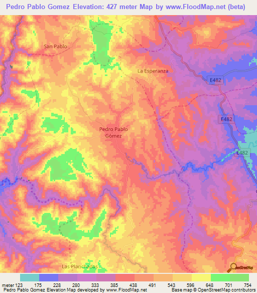 Pedro Pablo Gomez,Ecuador Elevation Map