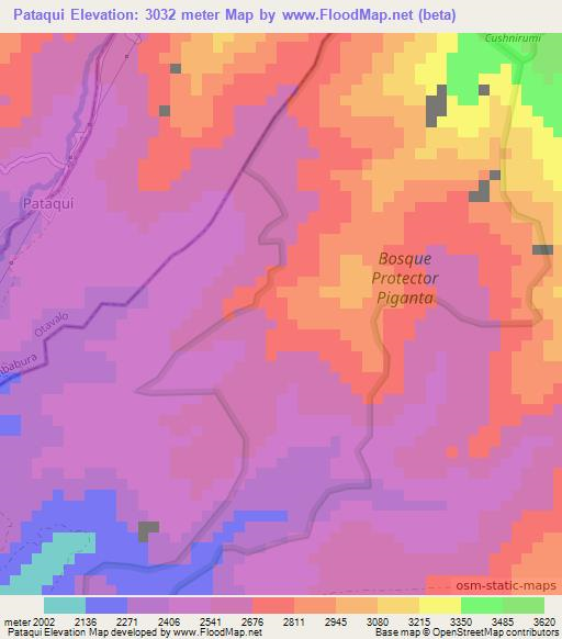 Pataqui,Ecuador Elevation Map