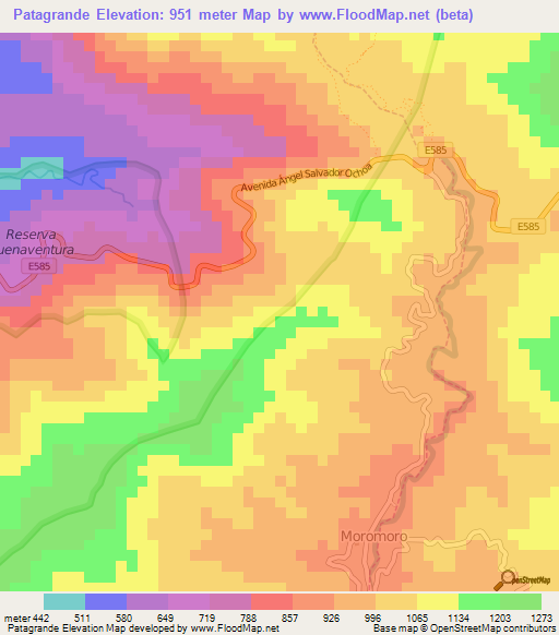 Patagrande,Ecuador Elevation Map