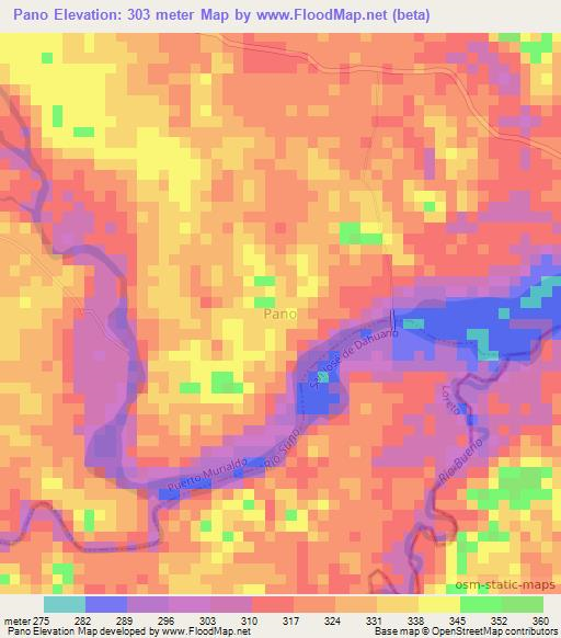 Pano,Ecuador Elevation Map