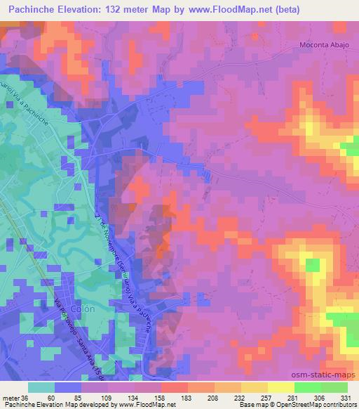 Pachinche,Ecuador Elevation Map