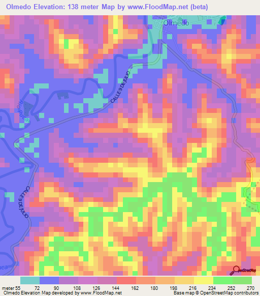 Olmedo,Ecuador Elevation Map