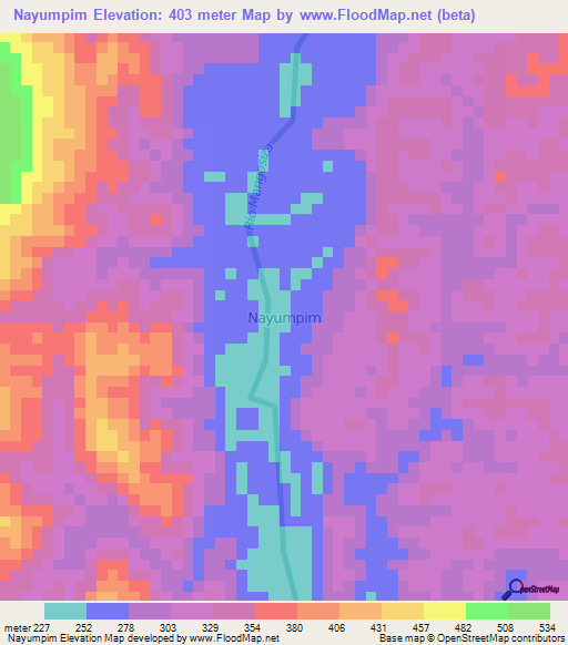 Nayumpim,Ecuador Elevation Map