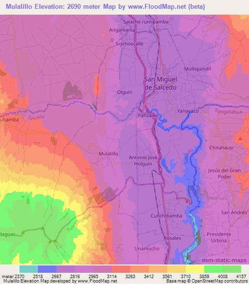 Mulalillo,Ecuador Elevation Map