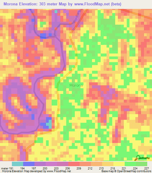 Morona,Ecuador Elevation Map