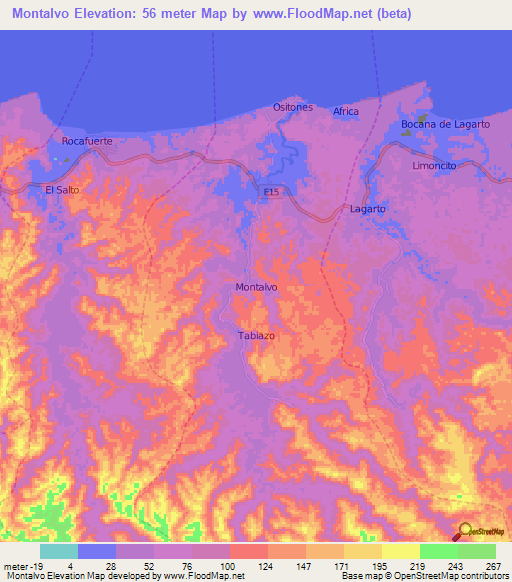 Montalvo,Ecuador Elevation Map