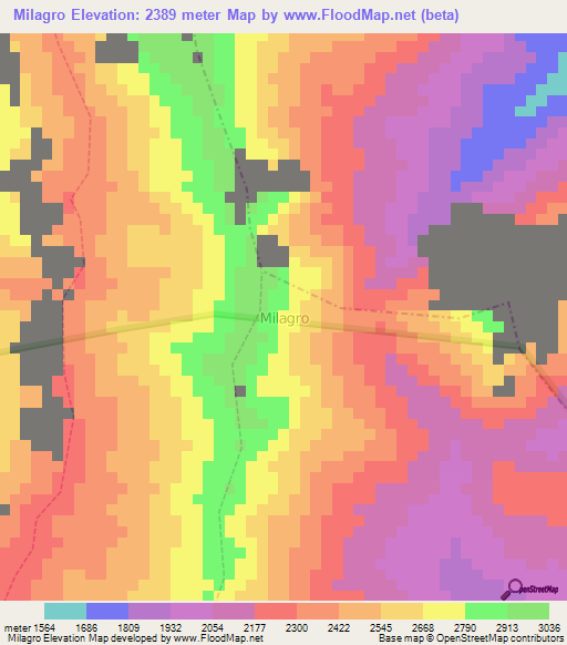 Milagro,Ecuador Elevation Map