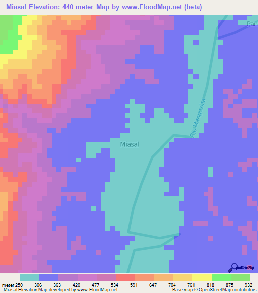 Miasal,Ecuador Elevation Map