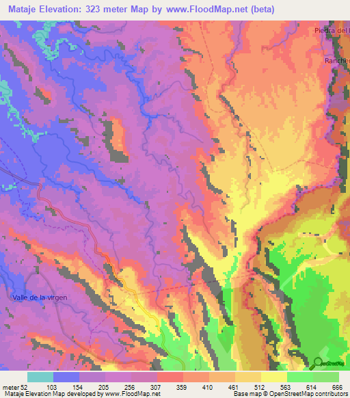 Mataje,Ecuador Elevation Map