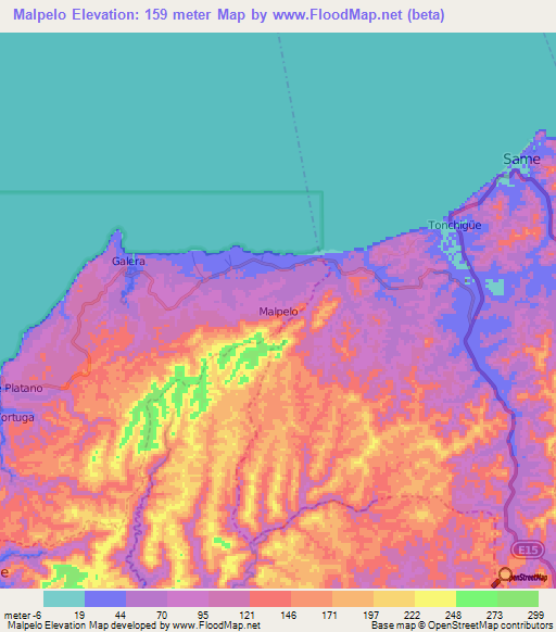 Malpelo,Ecuador Elevation Map