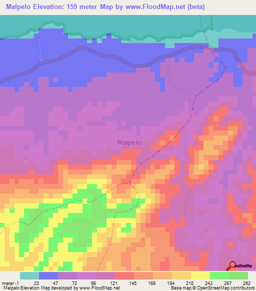 Malpelo,Ecuador Elevation Map