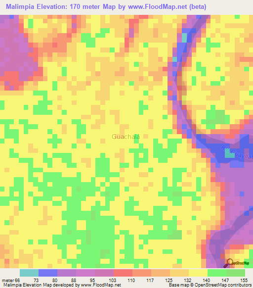 Malimpia,Ecuador Elevation Map