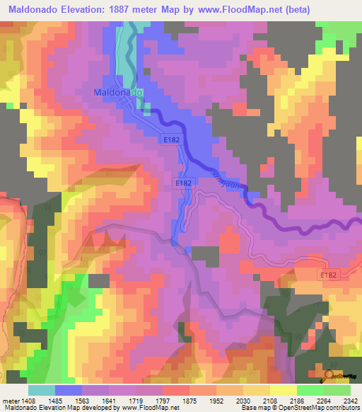 Maldonado,Ecuador Elevation Map