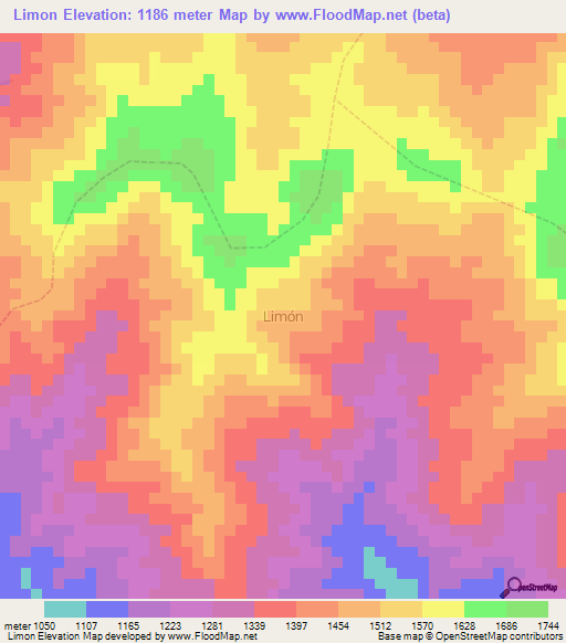 Limon,Ecuador Elevation Map