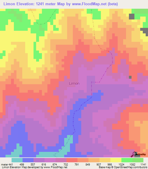 Limon,Ecuador Elevation Map