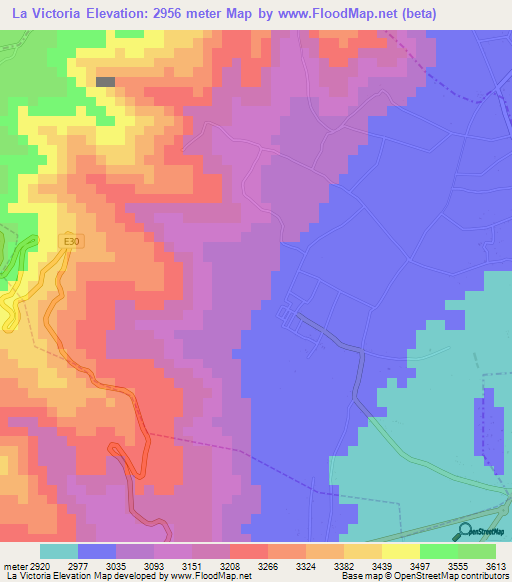 La Victoria,Ecuador Elevation Map