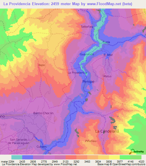 La Providencia,Ecuador Elevation Map