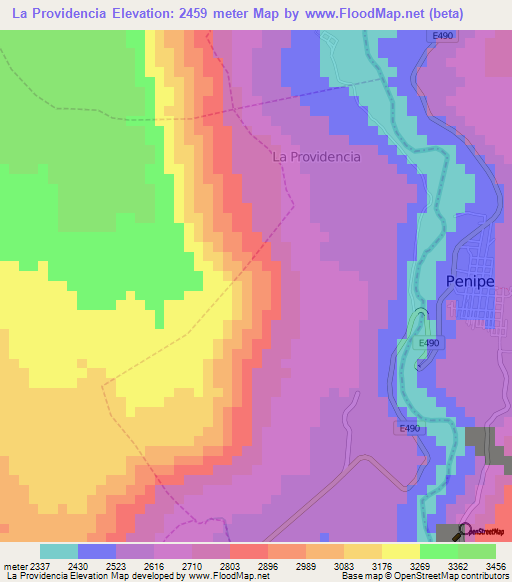 La Providencia,Ecuador Elevation Map