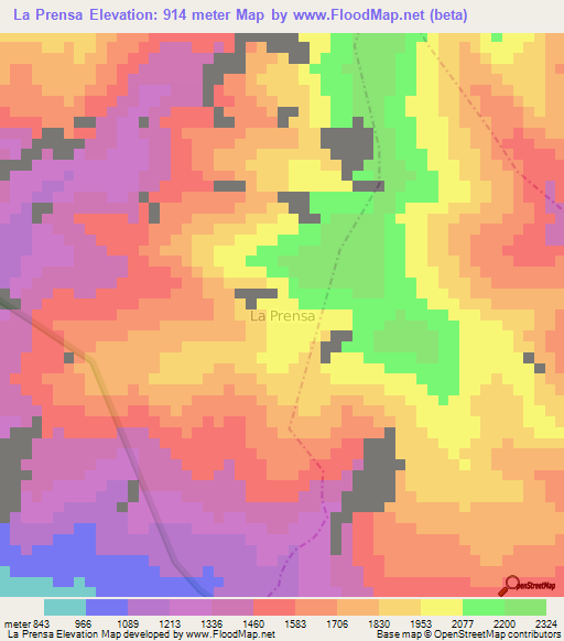 La Prensa,Ecuador Elevation Map