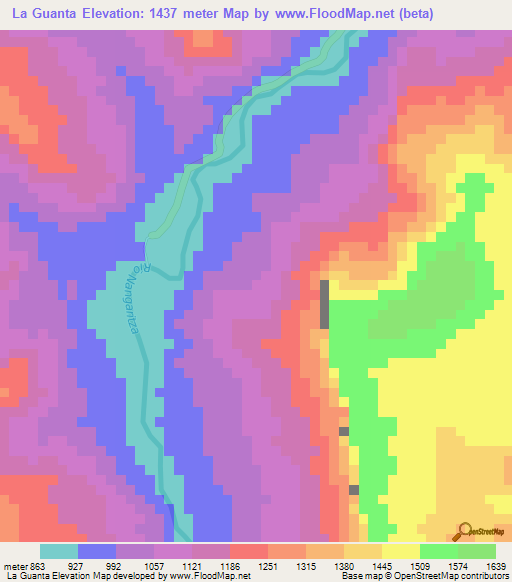 La Guanta,Ecuador Elevation Map