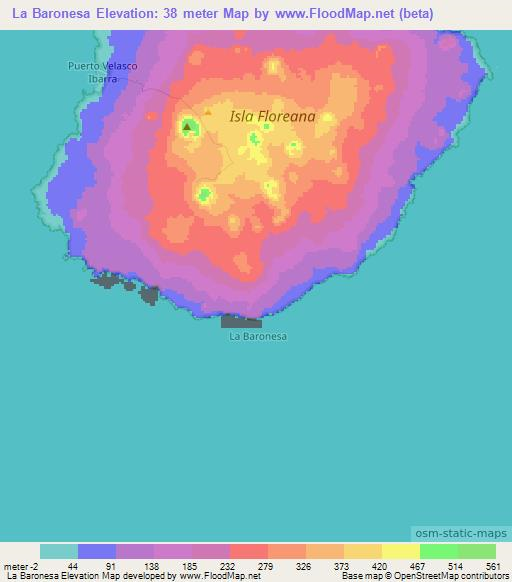 La Baronesa,Ecuador Elevation Map