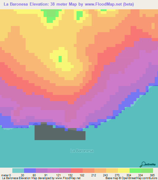 La Baronesa,Ecuador Elevation Map