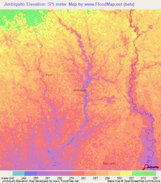 Jimbiquito,Ecuador Elevation Map