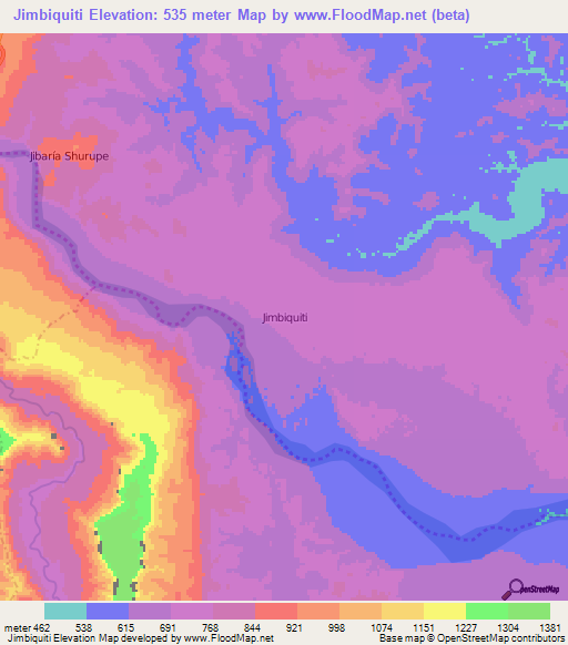 Jimbiquiti,Ecuador Elevation Map