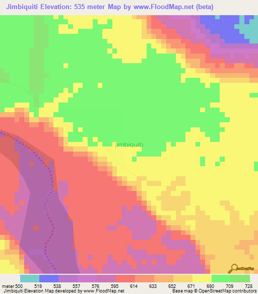 Jimbiquiti,Ecuador Elevation Map