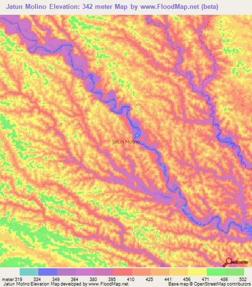 Jatun Molino,Ecuador Elevation Map