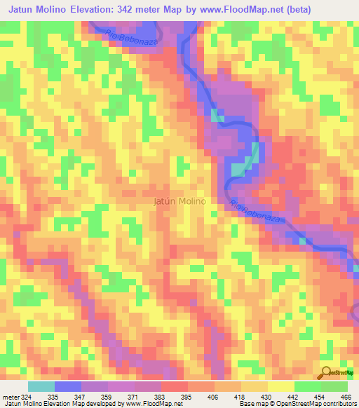 Jatun Molino,Ecuador Elevation Map