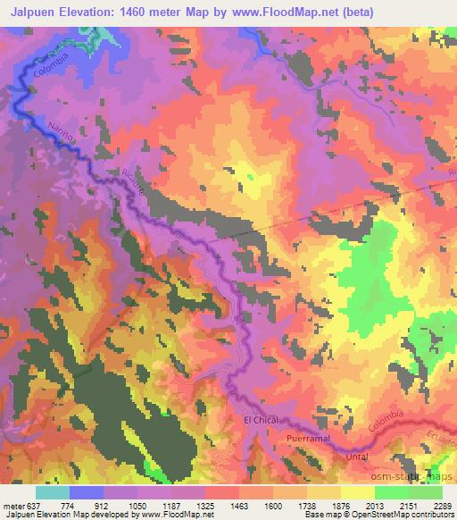 Jalpuen,Ecuador Elevation Map