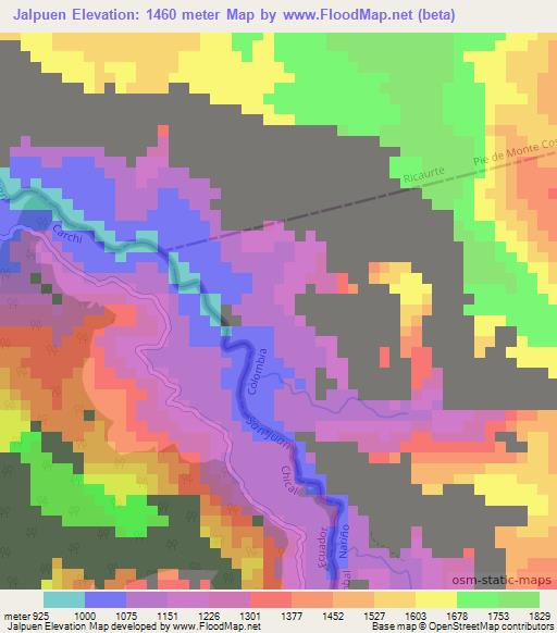 Jalpuen,Ecuador Elevation Map