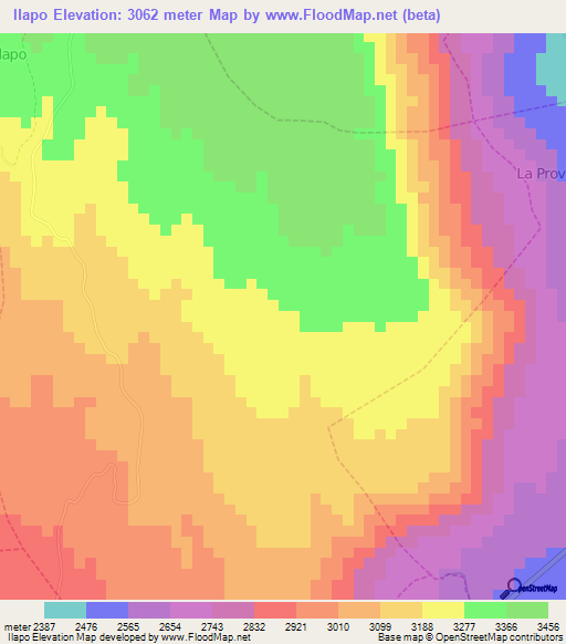 Ilapo,Ecuador Elevation Map