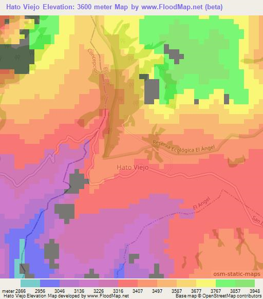 Hato Viejo,Ecuador Elevation Map