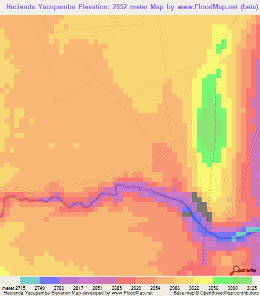 Hacienda Yacupamba,Ecuador Elevation Map