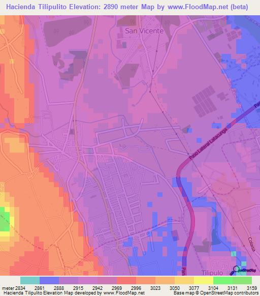 Hacienda Tilipulito,Ecuador Elevation Map