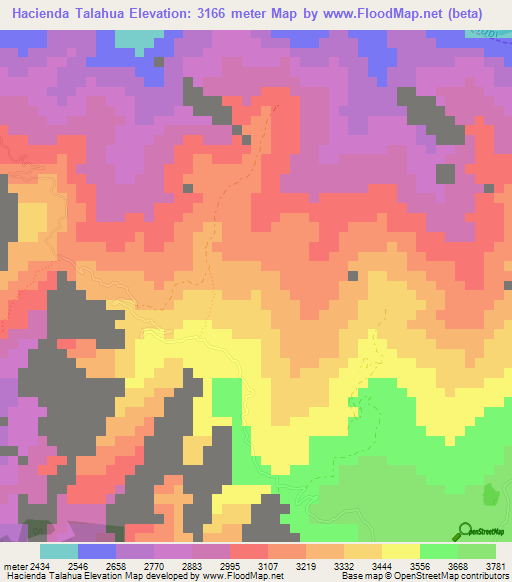 Hacienda Talahua,Ecuador Elevation Map