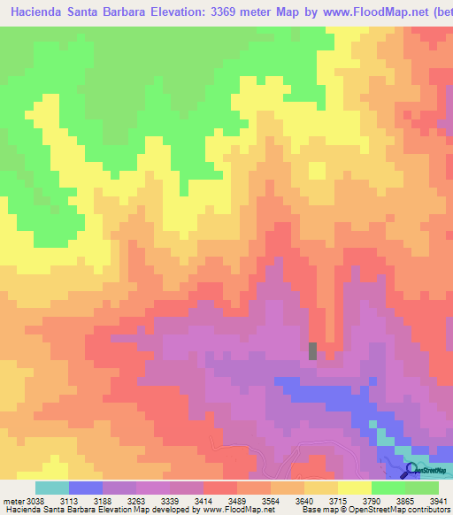 Hacienda Santa Barbara,Ecuador Elevation Map