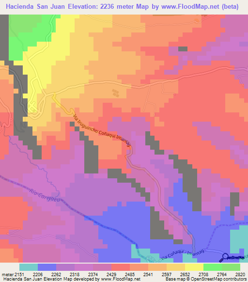 Hacienda San Juan,Ecuador Elevation Map