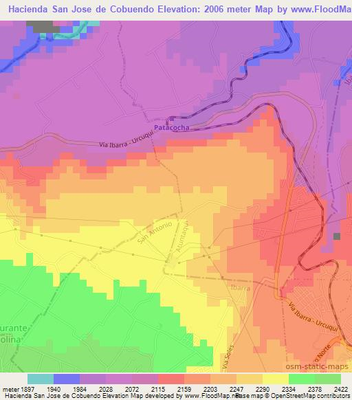 Hacienda San Jose de Cobuendo,Ecuador Elevation Map