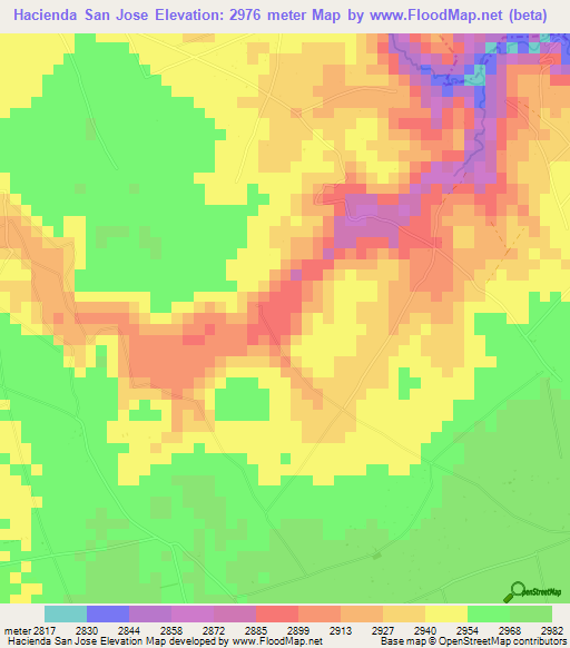 Hacienda San Jose,Ecuador Elevation Map