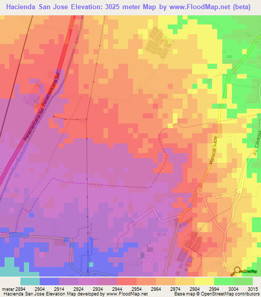 Hacienda San Jose,Ecuador Elevation Map