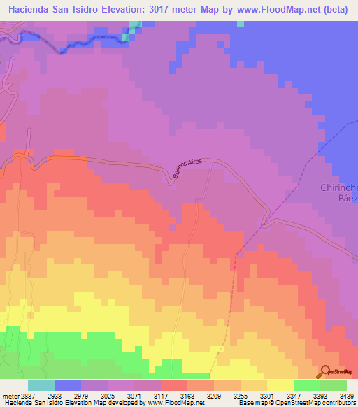 Hacienda San Isidro,Ecuador Elevation Map