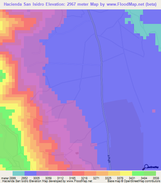 Hacienda San Isidro,Ecuador Elevation Map